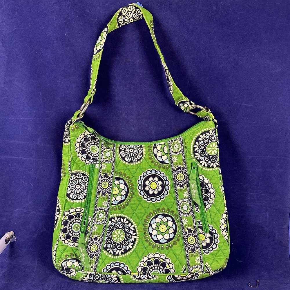 Vera Bradley Cupcake Green Shoulder Bag Tote RETIRED Pattern